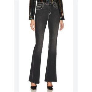 L'agence Bell High Rise Flare Carbon Black Jean 28
